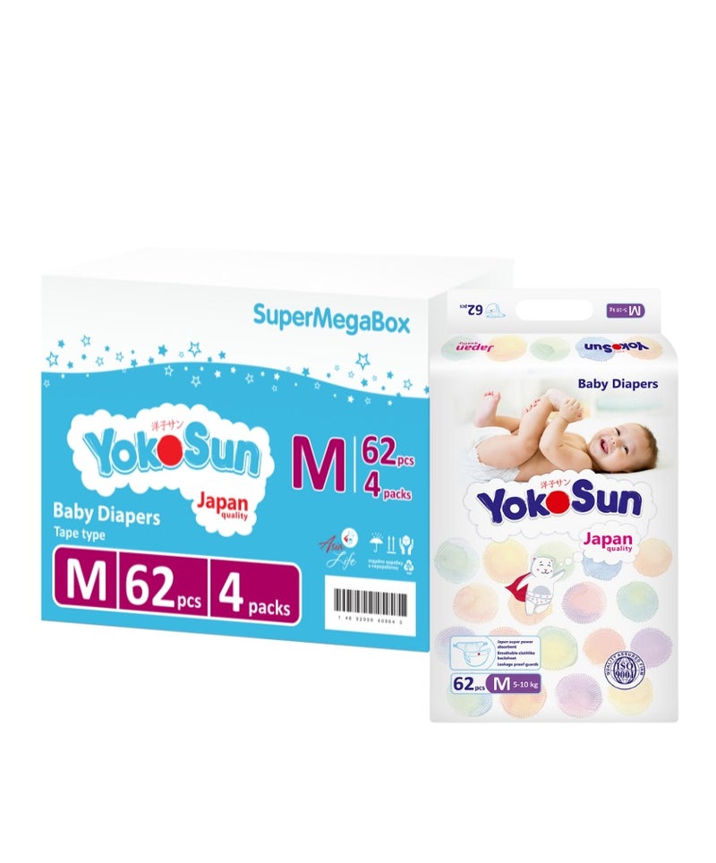Yokosun - Baby Diapers - Size 3 M - 5-10 kg - 248 Pcs - Image 1